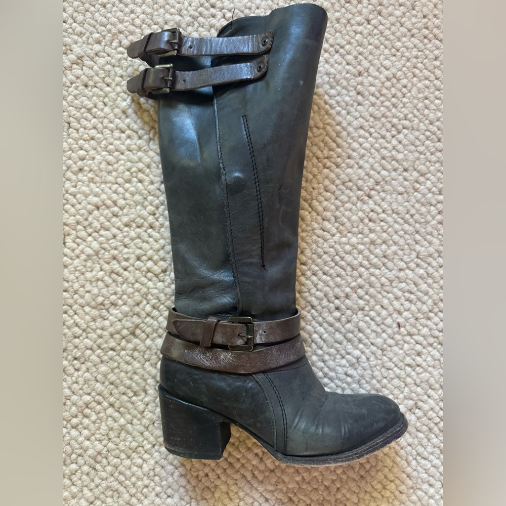 Freebird by Steven Clive Buckle Wrap Knee high boots size 6 RARE